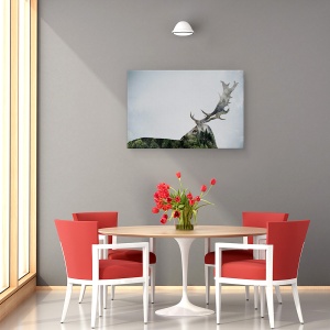 Tablou canvas - Corn De Cerb, Padure, Peisaj, 80 x 120 cm - Img 4