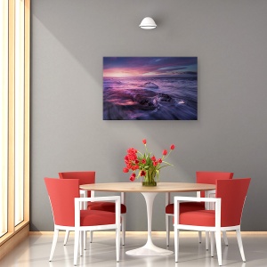 Tablou canvas - Culori, Gheata, Islanda, Jokulsarlon, Rece, Laguna, 80 x 120 cm - Img 4
