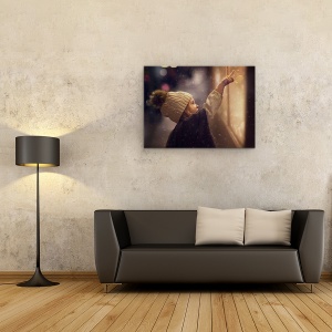 Tablou canvas - Cumparaturi De Craciun, Fata, Copil Mic, Minune, 75 x 100 cm - Img 2