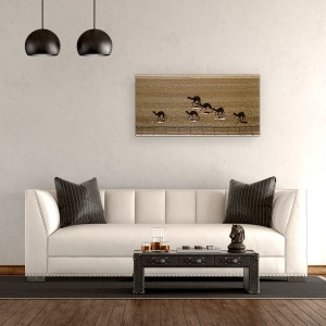 Tablou Canvas - Cursa Al-Marmoum, Aeriene, Dubai, Camile, 50 x 100 cm - Img 2
