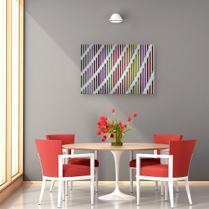 Tablou canvas - Cusca De Cricket, Grillera, Ferestre, Abstract, Vigo, Culori, 60 x 90 cm - Img 4