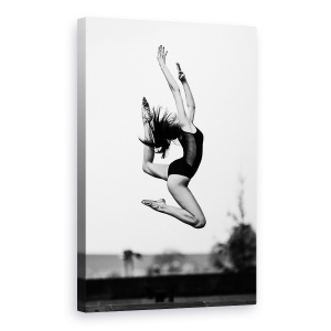Tablou canvas - Dans , Danseaza, Performanta, Alb-Negru, Pozeaza, Sari, 60 x 90 cm