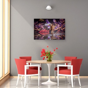 Tablou canvas - Dansator In Intuneric, Caine, Portret, Industrie, Apa, Caini, 40 x 60 cm - Img 4