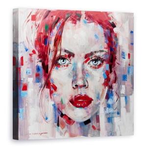Tablou canvas - Diverse, Oameni, Femeie, Colorat, Pictura Ii, 90 x 90 cm