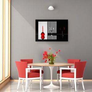 Tablou canvas - Doar Rosu, Rosu, Sticla, Vin, Dungi, Pahar De Vin, 60 x 90 cm - Img 4