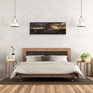 Tablou Canvas - Dolomiti, Munti, Ceata, Alpi, Lacul Lavaredo, 30 x 90 cm - Img 3