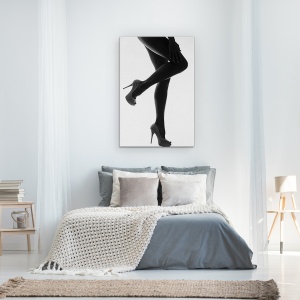 Tablou Canvas - Dulcea Mangaiere A Amurgului, Portret, Contrast, Simplu, Simplitate, Minimalism, 80 x 120 cm - Img 3