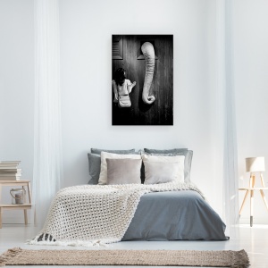 Tablou canvas - Elefant, Umor, Alb-Negru, Animal, 60 x 90 cm - Img 3