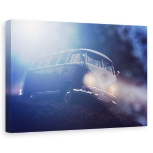 Tablou canvas - Explorator, Volkswagen, Masina, Autobuz, Noapte, 80 x 120 cm