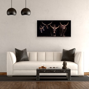 Tablou canvas - Familia Watusi, Animale, Cabarceno, Corn, Claxoane, 50 x 100 cm - Img 2