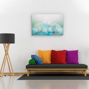 Tablou canvas - Fantezie, Flori, Gradina, Primavara, Sensibilitate, 80 x 120 cm - Img 2