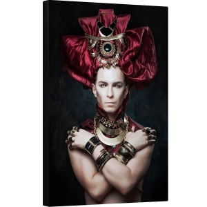 Tablou canvas - Faraon Rosu, Portret, Faraon, Bijuterii, Rege, Imparat, Regal, 40 x 60 cm