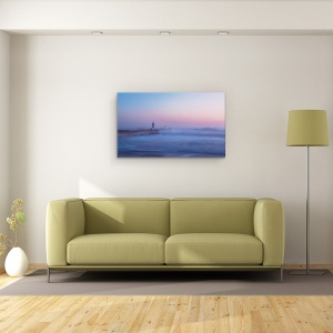 Tablou canvas - Farul Din Porto, Portugalia, Amurg, Apus De Soare, Maro, 50 x 80 cm - Img 2