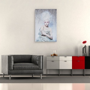 Tablou canvas - Fata, Portret, Fata, Femeie, Persoana, Frumusete, 40 x 60 cm - Img 2