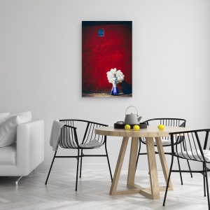 Tablou canvas - Fereastra Libertatii, Baloane, Femeie, Rochie, Rosu, 40 x 60 cm - Img 4