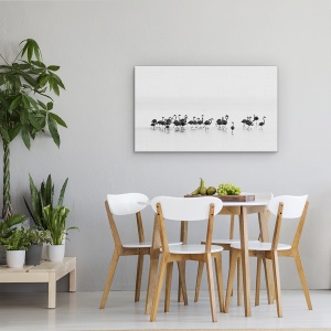 Tablou canvas - Flamingo, Punct, Pasari, Salbatic, 50 x 80 cm - Img 4
