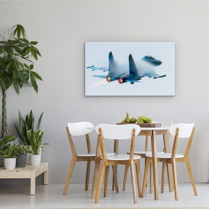 Tablou canvas - Flanker, Actiune, Foc, Jet, Avioane, 50 x 80 cm - Img 4