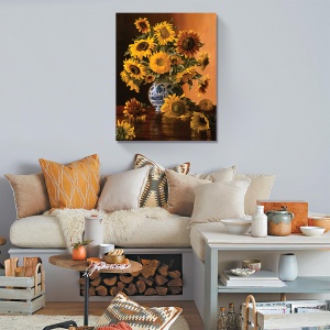 Tablou Canvas - Floarea Soarelui, Flori, 60 x 75 cm - Img 2