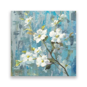 Tablou Canvas - Floral, Alb, Primavara, Danhui Nai, 60 x 60 cm