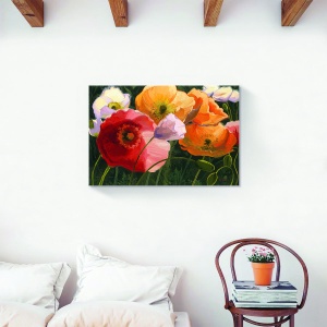 Tablou canvas floral multicolor 60x80 cm