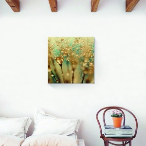 Tablou decorativ floral canvas cu picături de dimineață 60x60 cm