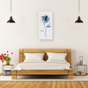 Tablou canvas - Flori, Indigo, Pictura, 50 x 100 cm - Img 3