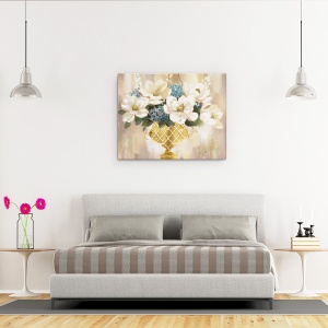 Tablou canvas - Flori, Vaza, Magnolia, 40 x 50 cm - Img 3