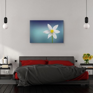 Tablou canvas - Floria Paradisului, Natura moarta, Turcoaz, Simplitate, Minimalism, 80 x 120 cm - Img 3