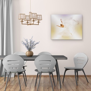 Tablou canvas - Fluture, Rochie, Moda, Ingeras, Zbor, 60 x 75 cm - Img 4