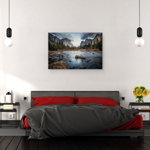 Tablou canvas - Fluxul Intunecat, Yosemite, Vale, Vedere, Parc National, California, 60 x 90 cm - Img 3