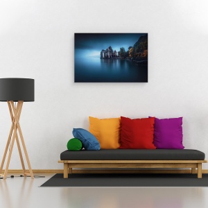 Tablou canvas - Fortificatia In Lumina, Lac, Elvetia, Castel, Calatorie, Geneva, 40 x 60 cm - Img 2