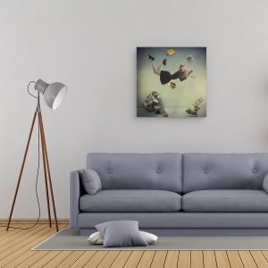 Tablou canvas - Fotografie, Stare De Spirit, Fotografie, Pozand, Model, Lectura, 60 x 60 cm - Img 2