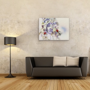Tablou canvas - Fragil, Gandac, Gargarita, Buburuza, Macro, Puncte, Floare, 60 x 80 cm - Img 2