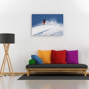 Tablou canvas - Freerider, Zapada, Snowboard, Actiune, Sport, 60 x 90 cm - Img 2