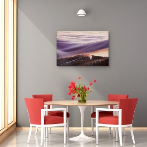 Tablou decorativ canvas peisaj montan cu cer și nori 60x90 cm