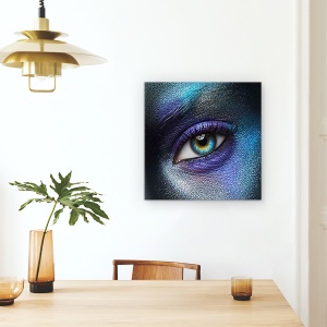 Tablou Canvas - Frumusete, Ochi, Abstract, Violet, Iris, 60 x 60 cm - Img 4