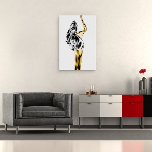 Tablou canvas - Fum, Abstract, Formeaza, Femeie, 80 x 120 cm - Img 2