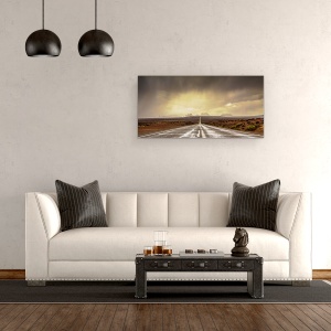 Tablou canvas - Furtuna In Monument Valley, Drum, Cer, Perspectiva, Peisaj, 50 x 100 cm - Img 2