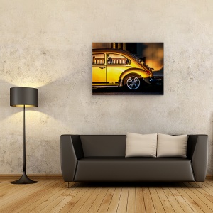 Tablou canvas - Gandac, Volkswagen, Gandac, Galben, Portocaliu, Masina, 60 x 80 cm - Img 2