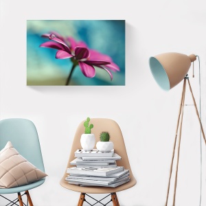 Tablou decorativ floare gerbera macro pe canvas 80x120 cm