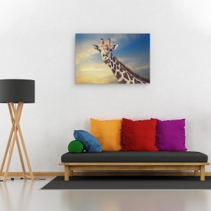 Tablou canvas - Gigantul Prietenos, Africa, Namibia, Animal, Girafa, Cer, 60 x 90 cm - Img 2