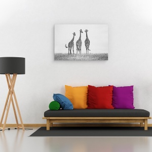 Tablou canvas - Girafe In Campiile Mara, Africa, Salbatic, 60 x 90 cm - Img 2