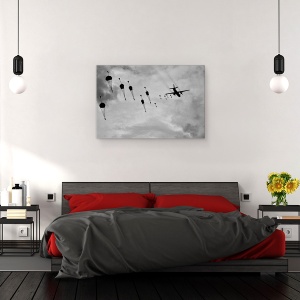 Tablou canvas - Go, Go, Go, Aviatie, Avion, Parasute, Zburand, Hercule, 40 x 60 cm - Img 3