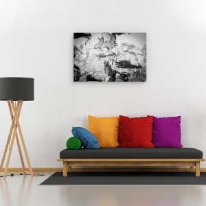 Tablou canvas - Haos, Ceata, Migratie, Lac, 60 x 90 cm - Img 2