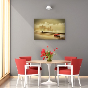 Tablou canvas - Havana Malecon, Strada, Cuba, Masina, Clasic, 80 x 120 cm - Img 4