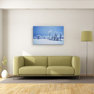 Tablou canvas - Iarna, Iarna, Pomi, Zapada, Gheata, Ceata, Quebec, 50 x 80 cm - Img 2