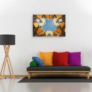 Tablou canvas - Imbratisand Cerul Albastru, Arhitectura, Rotterdam, Piet Blom, Cub, Case, 40 x 60 cm - Img 2
