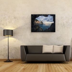 Tablou canvas - Imi Place Manarola, Peisaj, Apa, Calatorie, Italia, 50 x 70 cm - Img 2