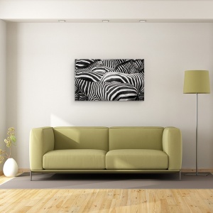 Tablou Canvas - Impreuna, Zebra, Dungi, Linii, 50 x 80 cm - Img 2