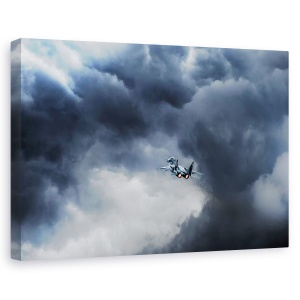 Tablou canvas - In Infern, Avioane, Aeronava, Fortele Aeriene, Albastru, 60 x 90 cm